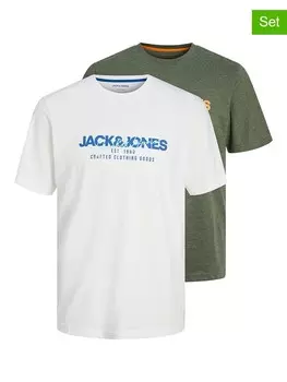 Футболка Jack & Jones s, цвет wei/khaki