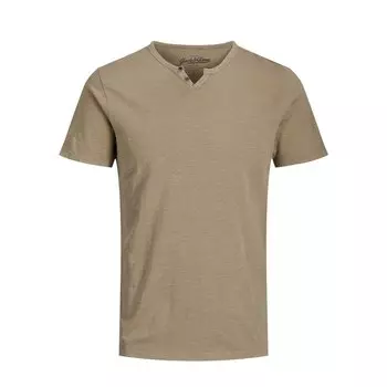Футболка Jack & Jones Split Slim Fit, бежевый