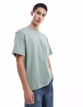 Футболка Jack & Jones свободного кроя зеленого цвета