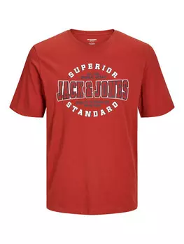 Футболка Jack & Jones T-Shirt 'JJELOGO TEE' Rot