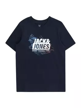 Футболка Jack & Jones, темно-синий/светло-голубой