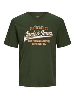 Футболка JACK & JONES, темно-зеленый