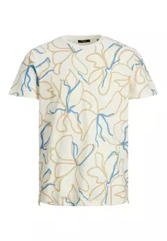 Футболка Jack & Jones Tropic AOP', бежевый