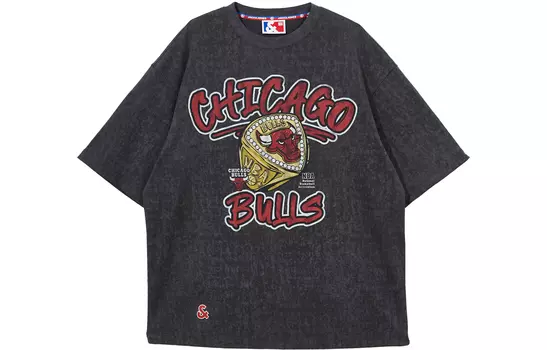 Футболка JACK JONES· x NBA X NBA X Bulls NBA унисекс JACK&JONES, E42 Phantom Gray