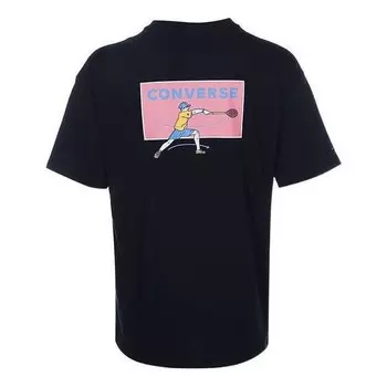 Футболка jack purcell graphic t-shirt 'black' Converse, черный