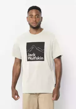 Футболка Jack Wolfskin "BRAND T M", цвет Egret