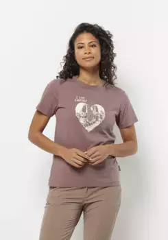 Футболка Jack Wolfskin "CAMPING LOVE T W", цвет Afterglow
