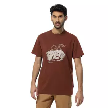 Футболка Jack Wolfskin Find Your Spot, коричневый
