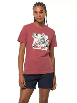 Футболка Jack Wolfskin FLORELL BOX T W, розовый