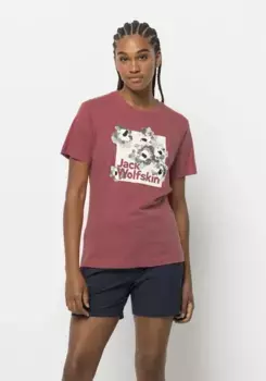 Футболка Jack Wolfskin "FLORELL BOX T W", цвет Faded-Rose