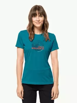 Футболка Jack Wolfskin HIKING S/S GRAPHIC T W, синий