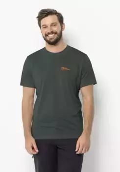 Футболка Jack Wolfskin "HIKING S/S T M", цвет Black-Olive