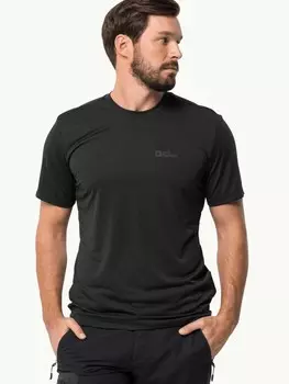 Футболка Jack Wolfskin HIKING S/S T M, черный