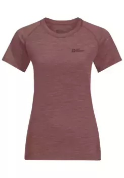 Футболка Jack Wolfskin "KAMMWEG S/S W", цвет Apple-Butter