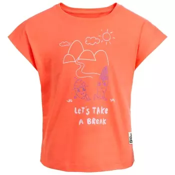 Футболка Jack Wolfskin Kid's Take A Break T, цвет Digital Orange