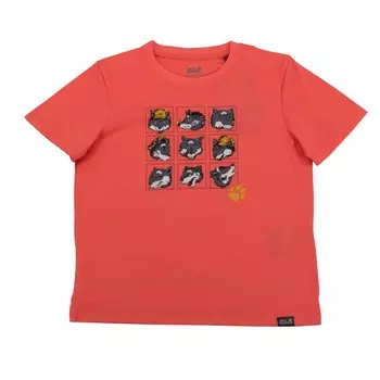 Футболка Jack Wolfskin Many Wolve Tee, красный