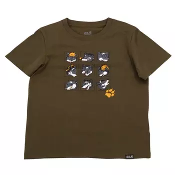 Футболка Jack Wolfskin Many WolvesTee, коричневый