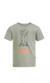 Футболка Jack Wolfskin "MORE HUGS T K" с изображением объятий, цвет Mint Leaf