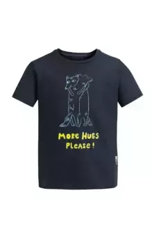 Футболка Jack Wolfskin "MORE HUGS T K" с изображением объятий, синий