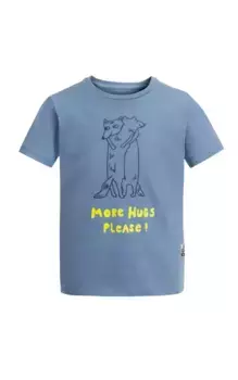 Футболка Jack Wolfskin "MORE HUGS T K" с изображением объятий, цвет Elemental Bl