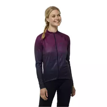 Футболка Jack Wolfskin Morobbia FZ long sleeve, фиолетовый