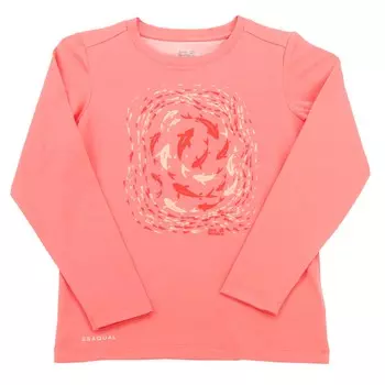 Футболка Jack Wolfskin Ocean Longsleeve recycelt, розовый