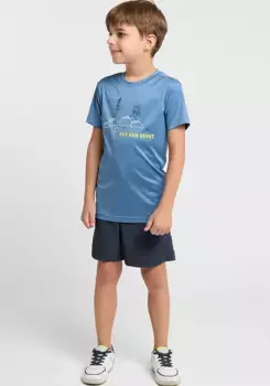 Футболка Jack Wolfskin "OUT AND ABOUT T KIDS", синий