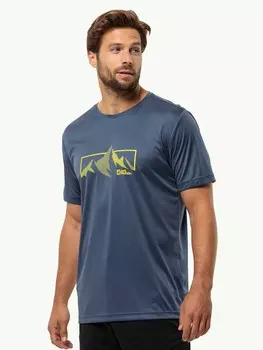 Футболка Jack Wolfskin PEAK GRAPHIC T M, синий