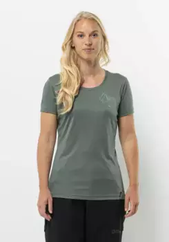 Футболка Jack Wolfskin "PEAK GRAPHIC T W", зеленый