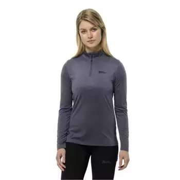 Футболка Jack Wolfskin Sky Thermal Half Zip long sleeve, серый