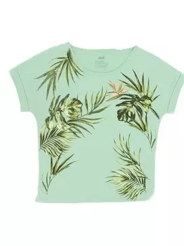 Футболка Jack Wolfskin Tropical Leaf Tee Women, зеленый