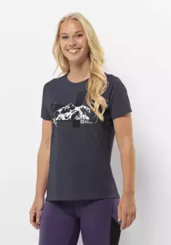 Футболка Jack Wolfskin "VONNAN S/S GRAPHIC T W", цвет Graphite