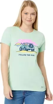 Футболка Jackie and Rocket Follow The Sun с короткими рукавами Crusher Life is Good, цвет Sage Green