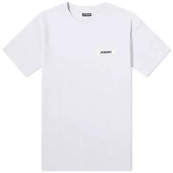 Футболка Jacquemus Gros Grain Logo, серый