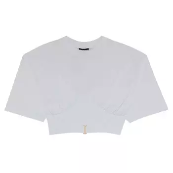 Футболка Jacquemus Le Caraco Cropped T-Shirt, белый