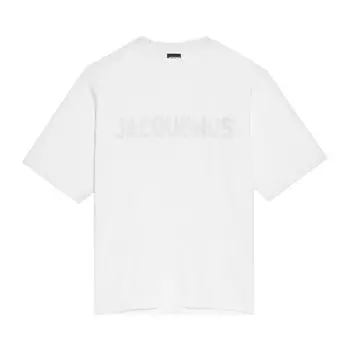 Футболка Jacquemus Le T-Shirt Typo 'White', белый