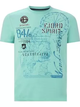 Футболка Jan Vanderstorm T-Shirt DOMINIK, бирюзовый