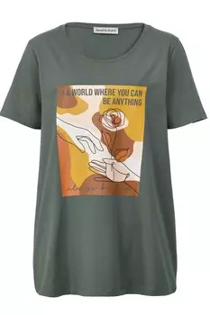 Футболка Janet & Joyce Shirt, оливковый