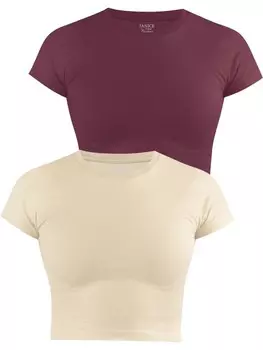 Футболка Janice hochgeschlossen Nerano, цвет beige/burgund