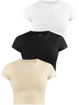 Футболка Janice hochgeschlossen Nerano, цвет beige/schwarz/wei