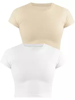 Футболка Janice hochgeschlossen Nerano, цвет beige/wei