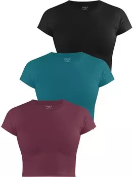 Футболка Janice hochgeschlossen Nerano, цвет burgund/petrol/schwarz