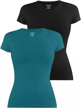 Футболка Janice hochgeschlossen Nice, цвет petrol/schwarz