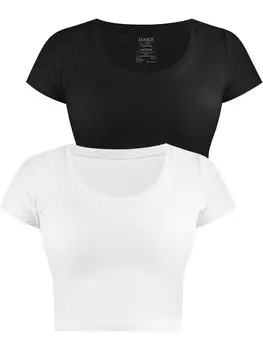 Футболка Janice Nantes, черный/белый