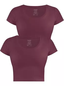 Футболка Janice Nantes, цвет burgund