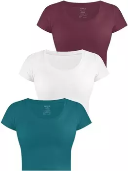 Футболка Janice Nantes, цвет petrol/wei/burgund
