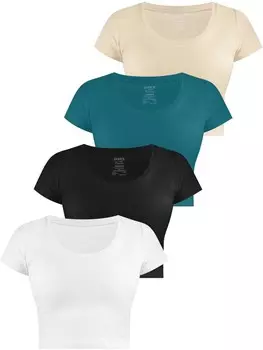 Футболка Janice Nantes, цвет wei/schwarz/petrol/beige