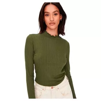 Футболка Jdy Fransiska Long Sleeve Roll Neck, зеленый