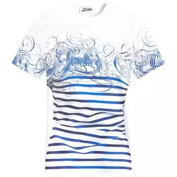 Футболка Jean Paul Gaultier Logo T-Shirt, цвет White & Navy