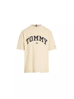 Футболка jeans t-shirt varsity per bambini Tommy, бежевый